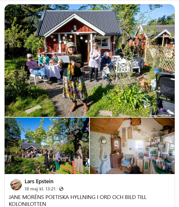 Jane Moréns poetiska hyllning i ord och bild till kolonilotten